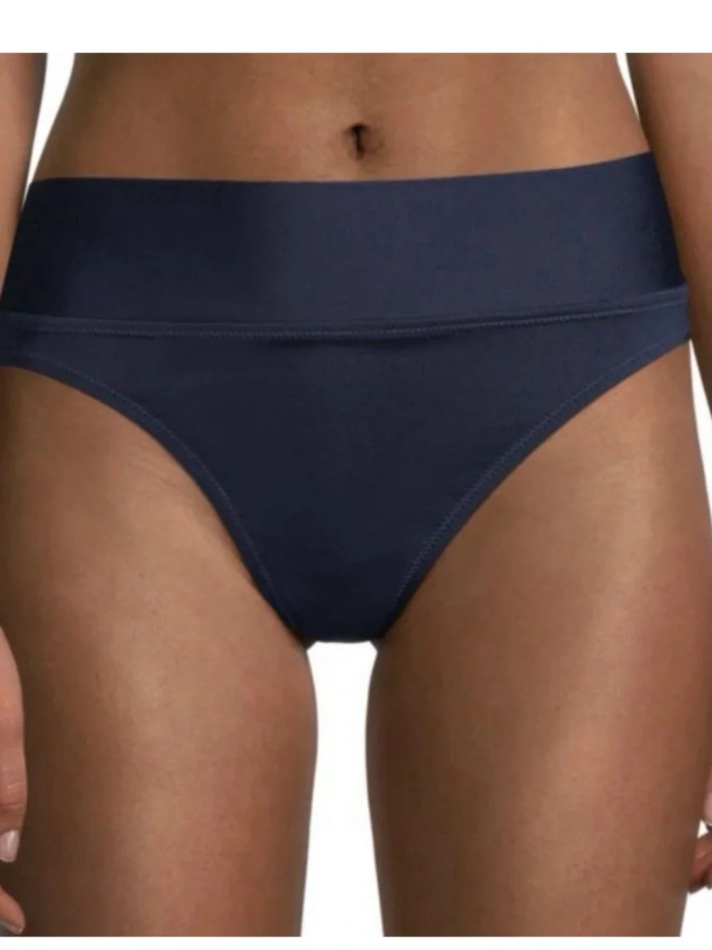 Sperry High-Waist Solid Swim Bottoms in Navy EUC sz L